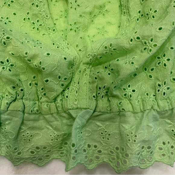 Tularosa Ryse Floral Eyelet Crop Top in Paradise Green Size XS 100% cotton NWT - Picture 13 of 13